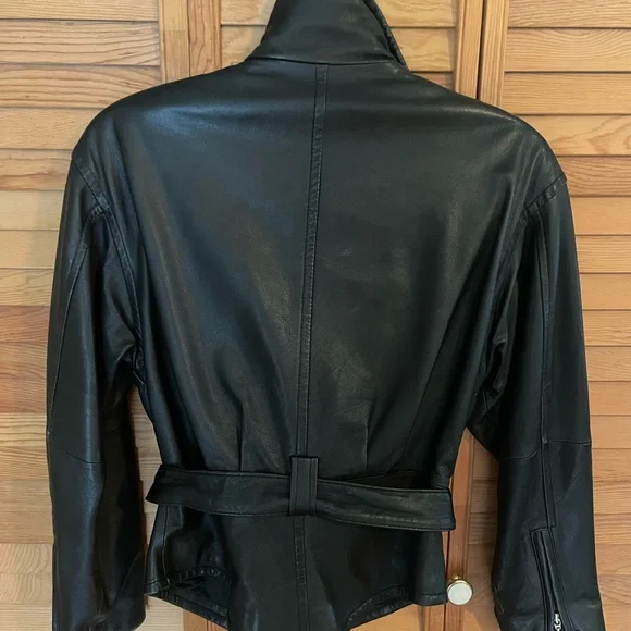Black Leather Tannery West Jacket Size S - Picture 5 of 5